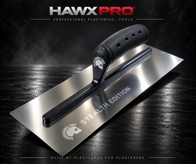 Hawx Pro Stealth Edition Flexible Plastering Trowel Hawx Pro Stealth Edition Flexible Plastering Trowel