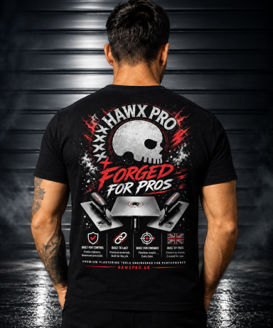 Hawx Pro Forged for Pros T-shirt Hawx Pro Forged for Pros black plastering workwear T-shirt