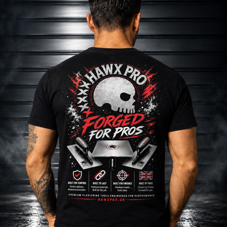 Tradesman wearing Hawx Pro Forged for Pros plastering workwear